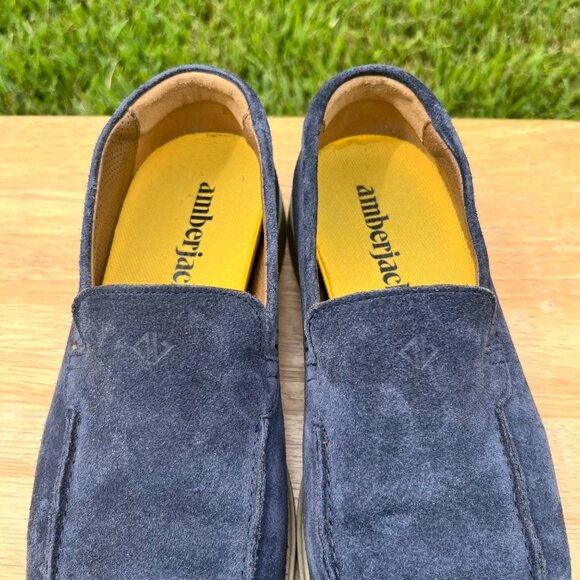 Amberjack The Loafer Suede Leather Comfort Loafers in Cobalt Blue Size 9.5 M - Picture 6 of 8